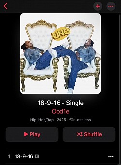 *Oodie* now on itune and all platforms.